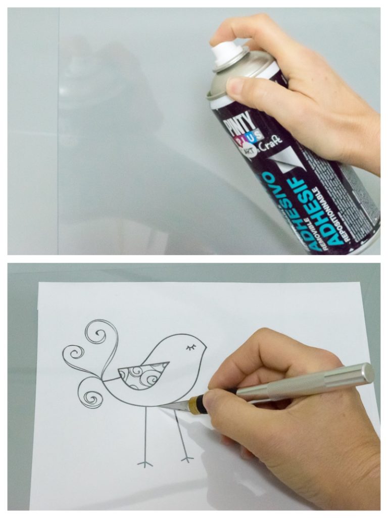 temporary adhesive spray for stencils