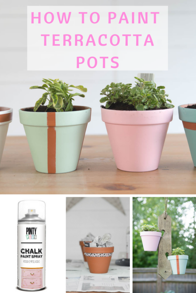 how to paint terracotta pots with spray paint