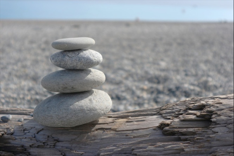 stackable pebble tower